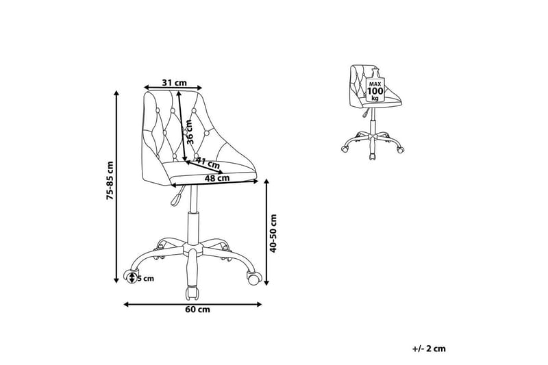 Kontorsstol Parrish Grön/Svart/Silver - Grön/Svart/Silver - Möbler - Hemmakontor - Kontorsstol