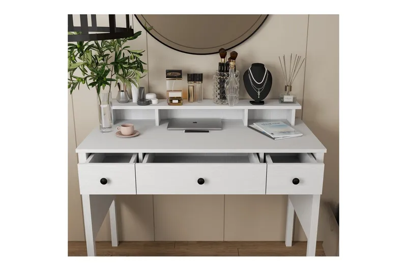 Krynn Sminkbord 120 cm - Natur/Vit - Möbler - Hemmakontor - Skrivbord