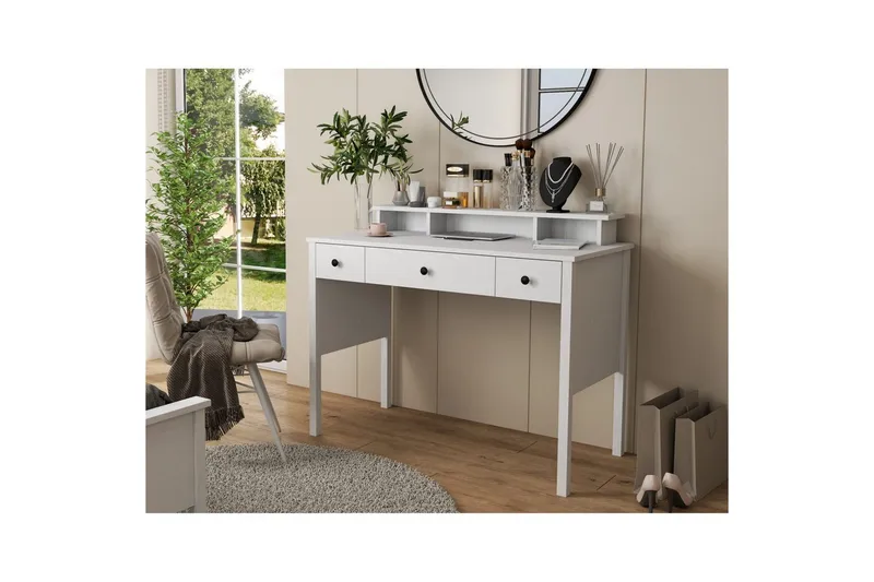 Krynn Sminkbord 120 cm - Natur/Vit - Möbler - Hemmakontor - Skrivbord