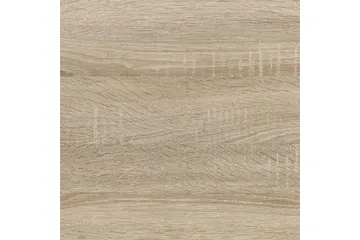 Kylien Skrivbord 125 cm LED-belysning Förvaring Bokhylla Vit - Ekfärg - Möbler - Hemmakontor - Skrivbord