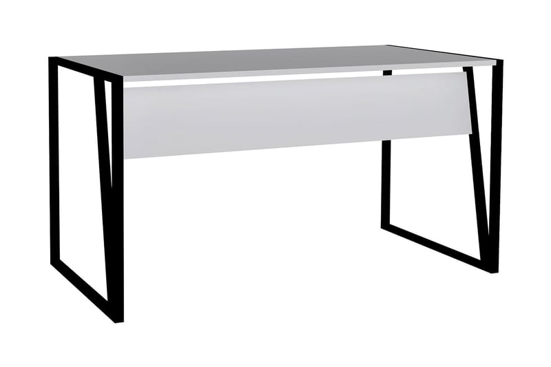 LINDSIE Skrivbord 140 cm Vit/Svart - Bord - Skrivbord