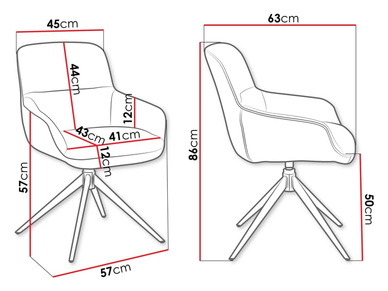 Lyrin Kontorsstol 2-pack - Grå - Möbler - Hemmakontor - Kontorsstol