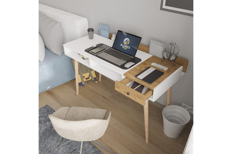 Miraen Skrivbord 53x120 cm - Vit - Möbler - Hemmakontor - Skrivbord