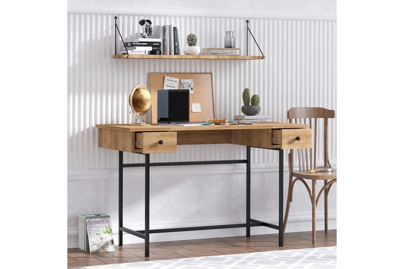 Mirric Skrivbord 60x120 cm - Ek/Svart - Möbler - Hemmakontor - Skrivbord