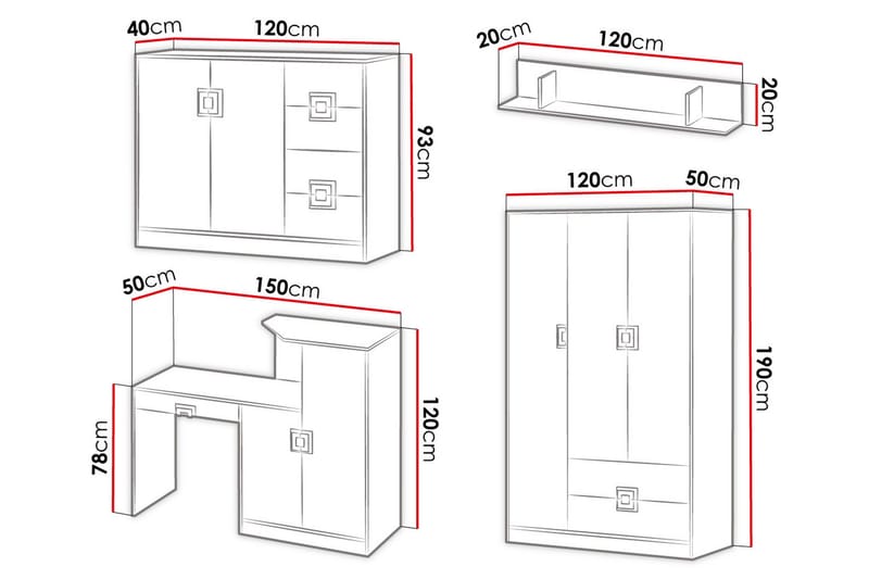 Klacksberg Kontormöbelset - Trä/Natur/Vit - Möbler - Hemmakontor - Möbelset för kontor