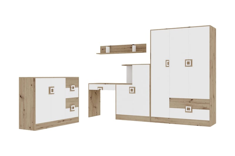 Klacksberg Kontormöbelset - Trä/Natur/Vit - Möbler - Hemmakontor - Möbelset för kontor