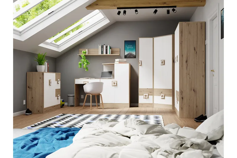 Klacksberg Kontormöbelset - Trä/Natur/Vit - Möbler - Hemmakontor - Möbelset för kontor