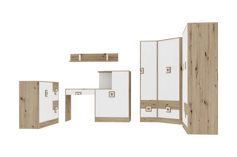 Klacksberg Kontormöbelset - Trä/Natur/Vit - Möbler - Hemmakontor - Möbelset för kontor