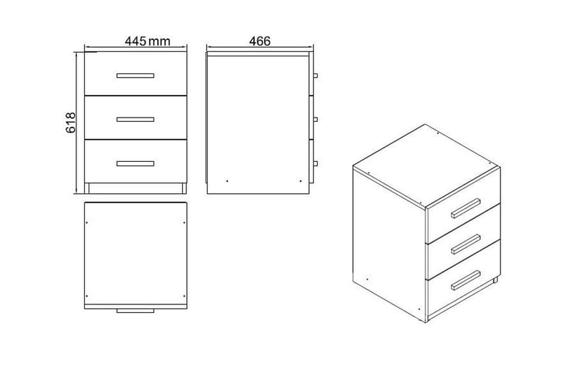 Palenque Möbelset Kontor Teak/Antracit - Möbelset för kontor