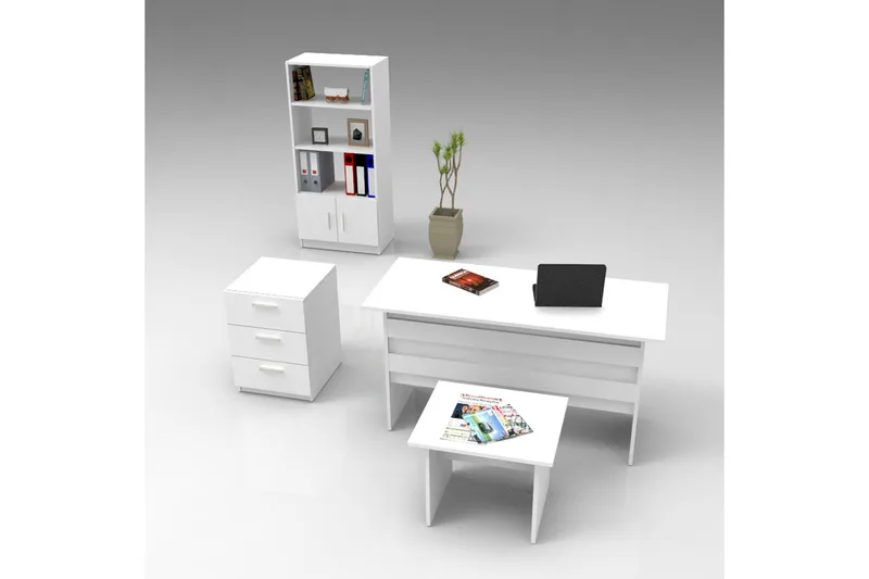 Sanjoan Möbelset Kontor, Vit
