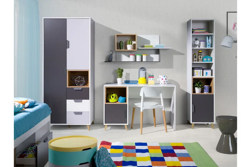 Sayuki Möbelset För Kontor - Vit/Grå - Möbler - Hemmakontor - Möbelset för kontor