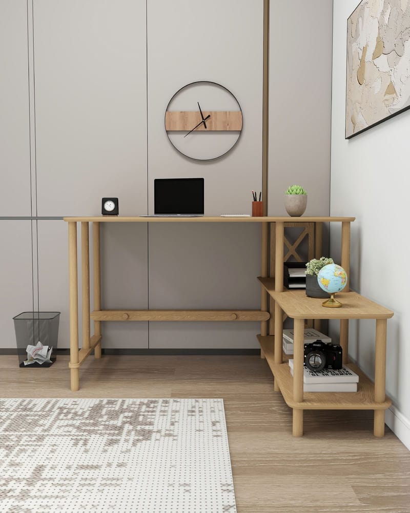 Morina Skrivbord 125 cm - Ek - Möbler - Hemmakontor - Skrivbord