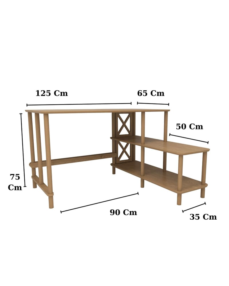 Morina Skrivbord 125 cm - Ek - Möbler - Hemmakontor - Skrivbord