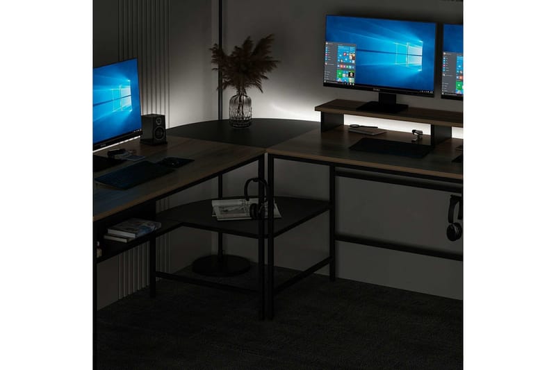 Nafe Hörnskrivbord - Guld/Svart - Möbler - Hemmakontor - Skrivbord