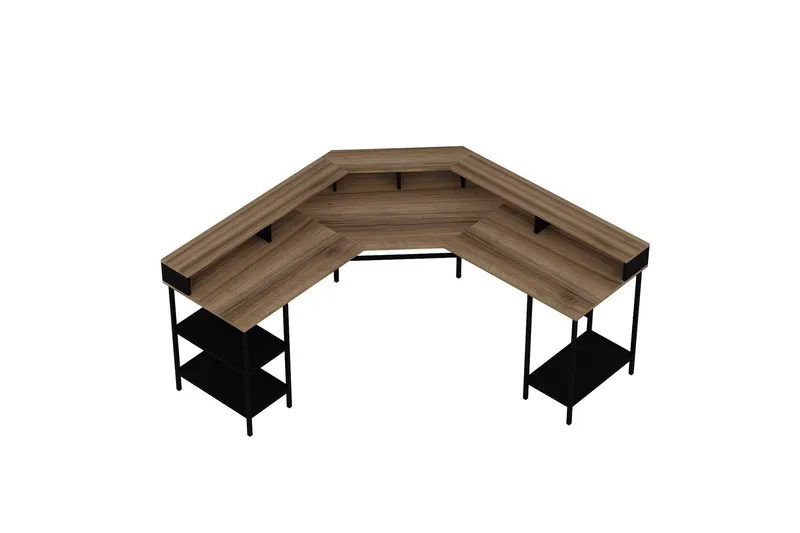 Naina Hörnskrivbord - Guld - Möbler - Hemmakontor - Skrivbord