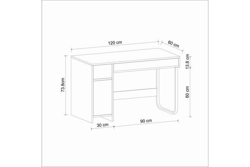 Neric Skrivbord 60x120 cm - Vit - Möbler - Hemmakontor - Skrivbord
