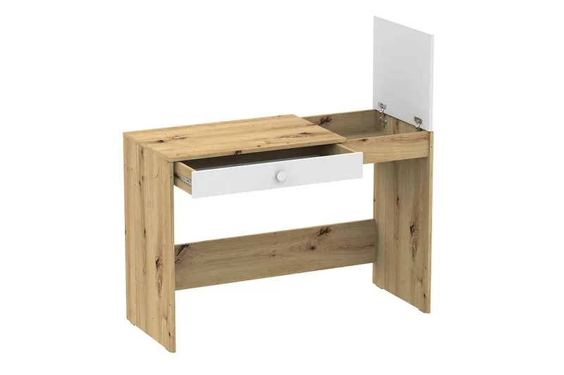 Nero Skrivbord 120 cm - Natur/Vit/Grå - Möbler - Hemmakontor - Skrivbord
