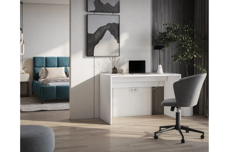 Nevy Skrivbord 140x60 cm - Vit - Möbler - Hemmakontor - Skrivbord