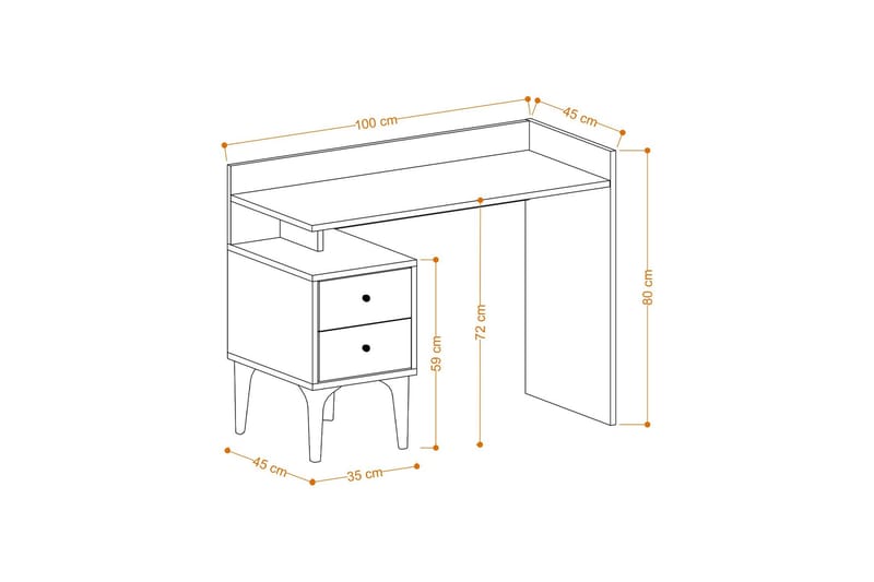 Puuk Skrivbord 45x100 cm - Ek - Möbler - Hemmakontor - Skrivbord