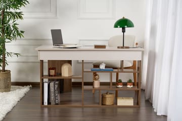 Regar Skrivbord 130x72x120 cm - Cashmere och Walnut - Möbler - Hemmakontor - Skrivbord