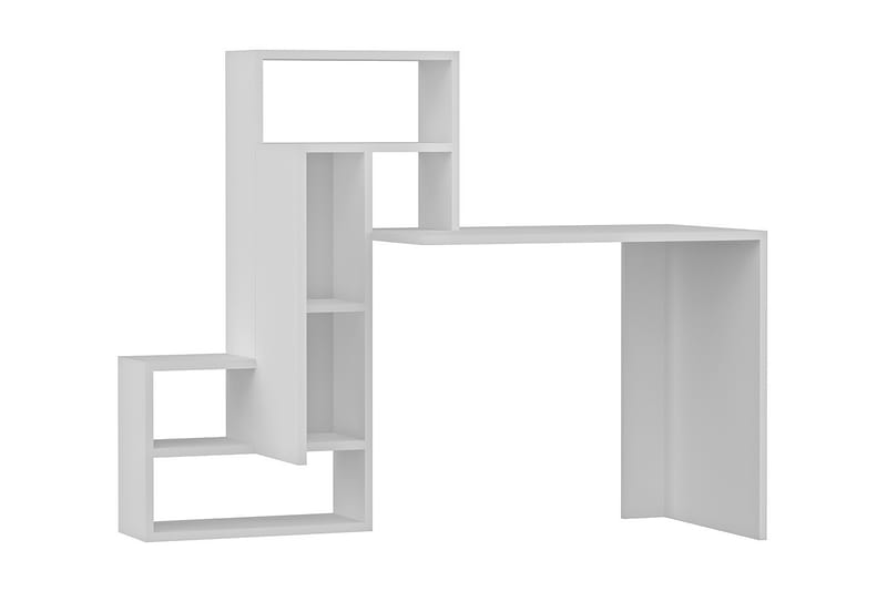 REMAJA Skrivbord 139 cm med Förvaring Hyllor + Skåp Vit - Skrivbord - Bord