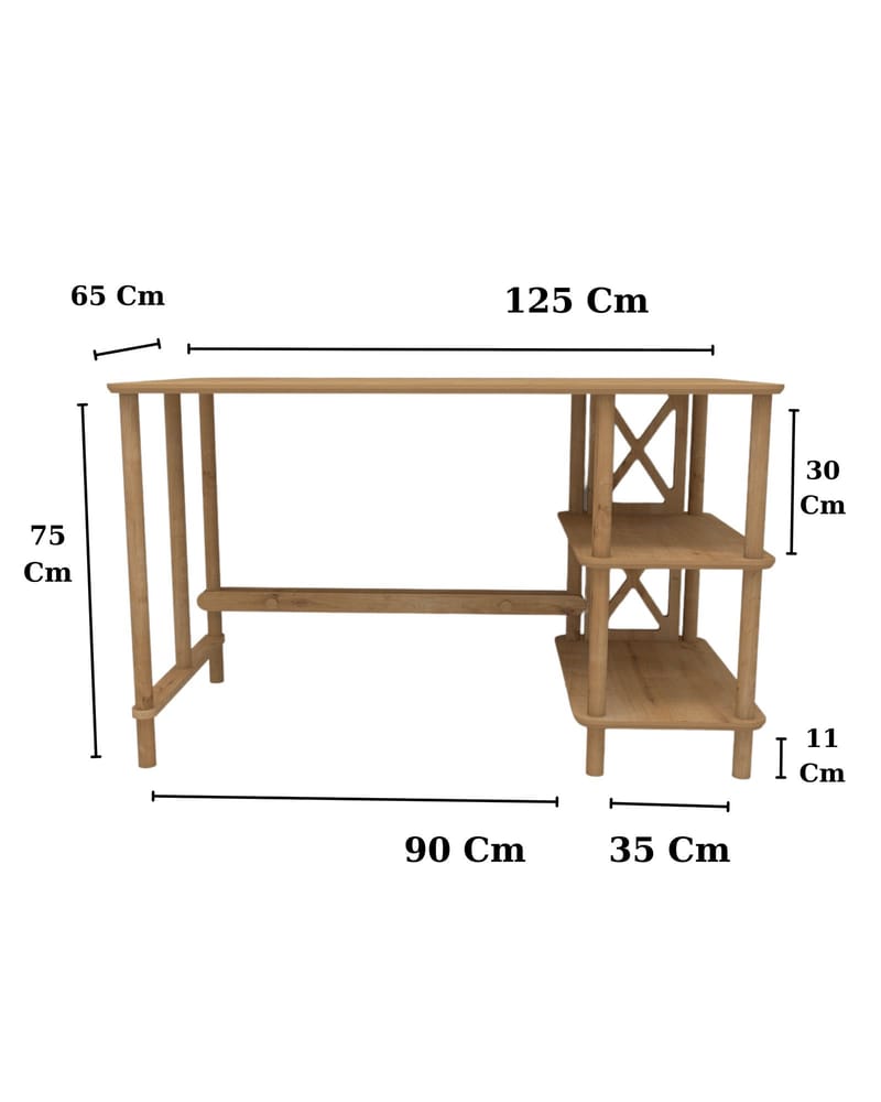 Rorina Skrivbord 125 cm - Ek - Möbler - Hemmakontor - Skrivbord