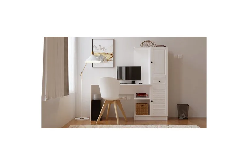 Salor Skrivbord 40x120 cm - Vit - Möbler - Hemmakontor - Skrivbord