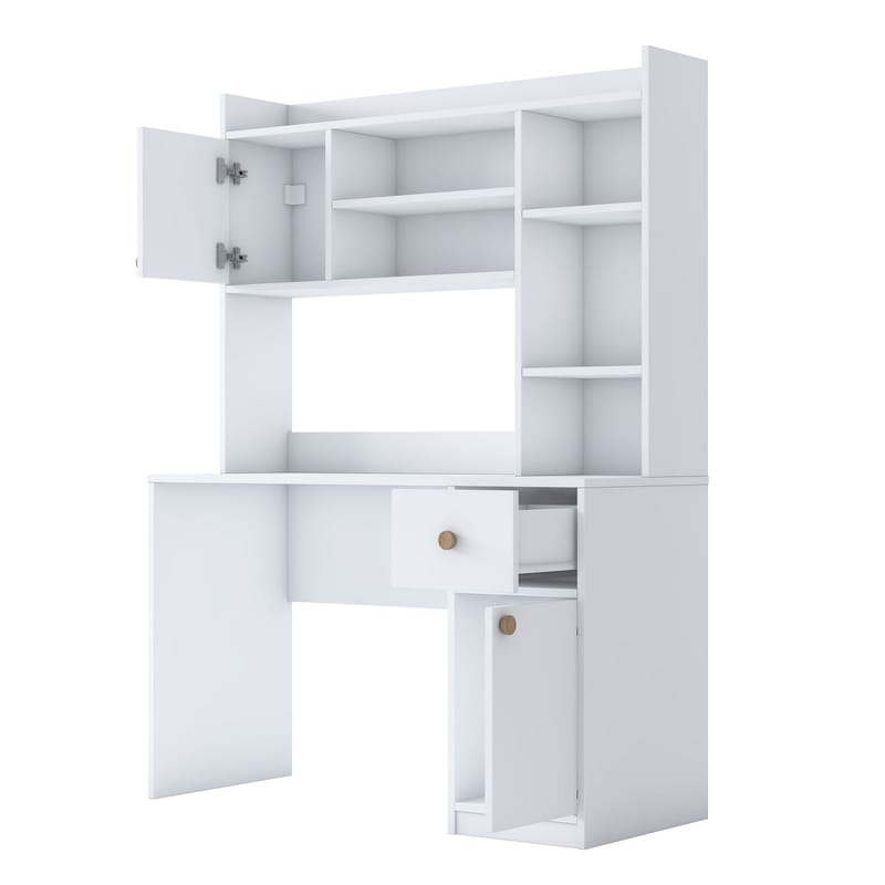 Sarnor Skrivbord 120x166x50 cm - Vit - Möbler - Hemmakontor - Skrivbord