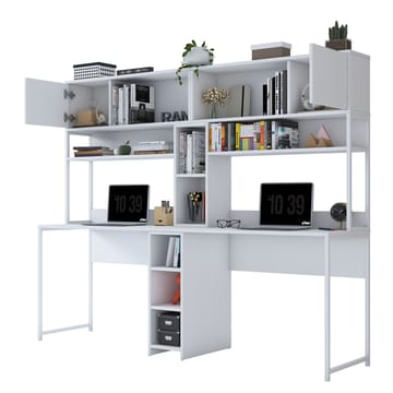 Sarnor Skrivbord 210x170,5x50 cm - Vit - Möbler - Hemmakontor - Skrivbord