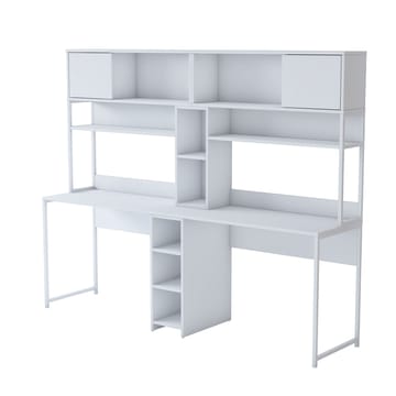 Sarnor Skrivbord 210x170,5x50 cm - Vit - Möbler - Hemmakontor - Skrivbord