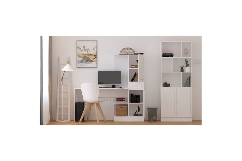 Seyrel Skrivbord 40x120 cm - Matt Vit - Möbler - Hemmakontor - Skrivbord