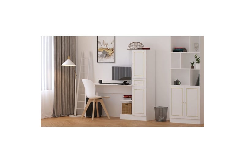 Seyrel Skrivbord 40x120 cm - Matt Vit - Möbler - Hemmakontor - Skrivbord