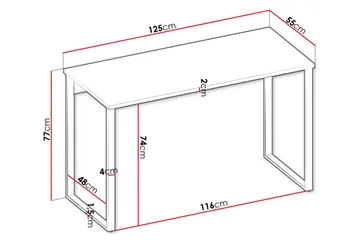 Sigmana Skrivbord 125x55 cm - Ljusgrå - Möbler - Hemmakontor - Skrivbord