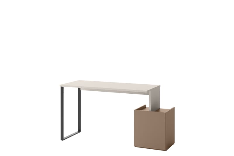 Sigmana Skrivbord 125x55 cm - Ljusgrå/Brun - Möbler - Hemmakontor - Skrivbord
