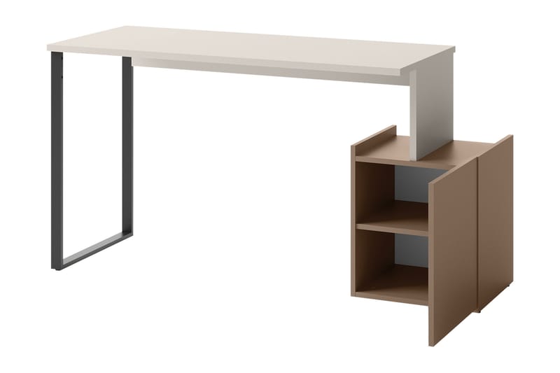 Sigmana Skrivbord 125x55 cm - Ljusgrå/Brun - Möbler - Hemmakontor - Skrivbord