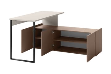 Sigmana Skrivbord 260x55 cm - Ljusgrå/Brun - Möbler - Hemmakontor - Skrivbord