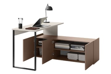Sigmana Skrivbord 260x55 cm - Ljusgrå/Brun - Möbler - Hemmakontor - Skrivbord