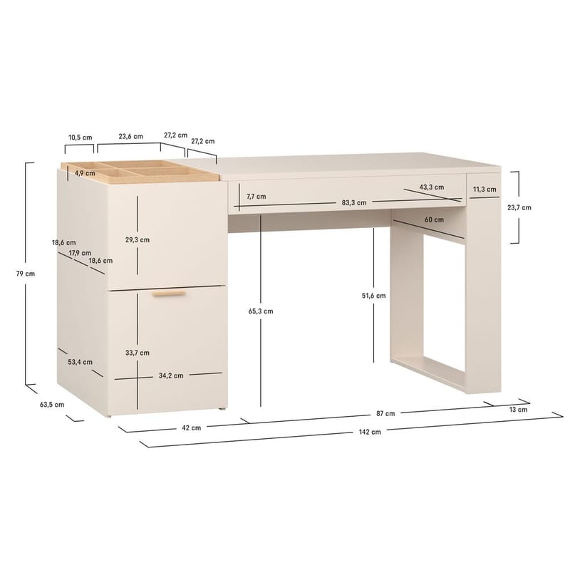 Skrivbord 4 You Fresh 140 cm - Ek - Möbler - Hemmakontor - Skrivbord