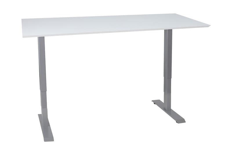 ACUMEN 2 Skrivbord 160 cm Höj-och Sänkbar Vit/Grå - Möbler - Hemmakontor - Skrivbord