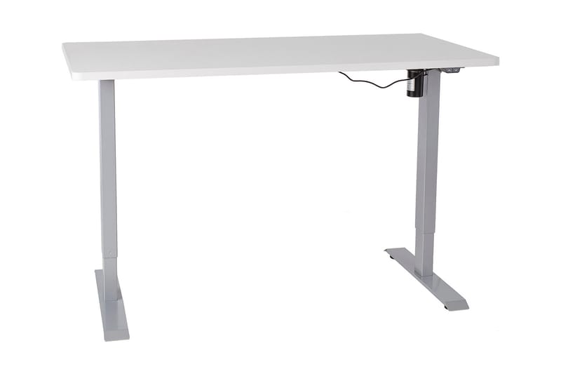 ACUMEN Skrivbord 140 cm Höj-och Sänkbar Grå/Vit - Skrivbord - Bord