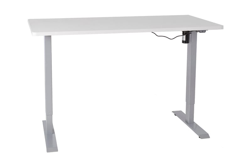 ACUMEN Skrivbord 140 cm Höj-och Sänkbar Grå/Vit - Möbler - Hemmakontor - Skrivbord