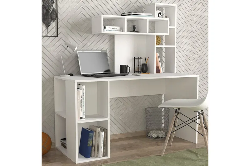 Skrivbord Alera - Guld/Vit - Möbler - Hemmakontor - Skrivbord