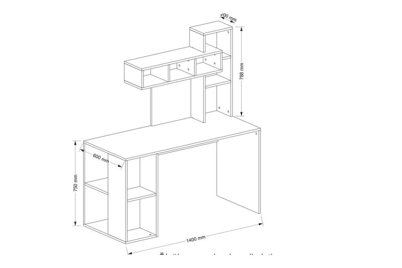 Skrivbord Alera - Guld/Vit - Möbler - Hemmakontor - Skrivbord