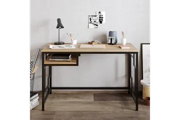 Amsberg Skrivbord 120 cm med Förvaring Hylla - Svart - Möbler - Hemmakontor - Skrivbord