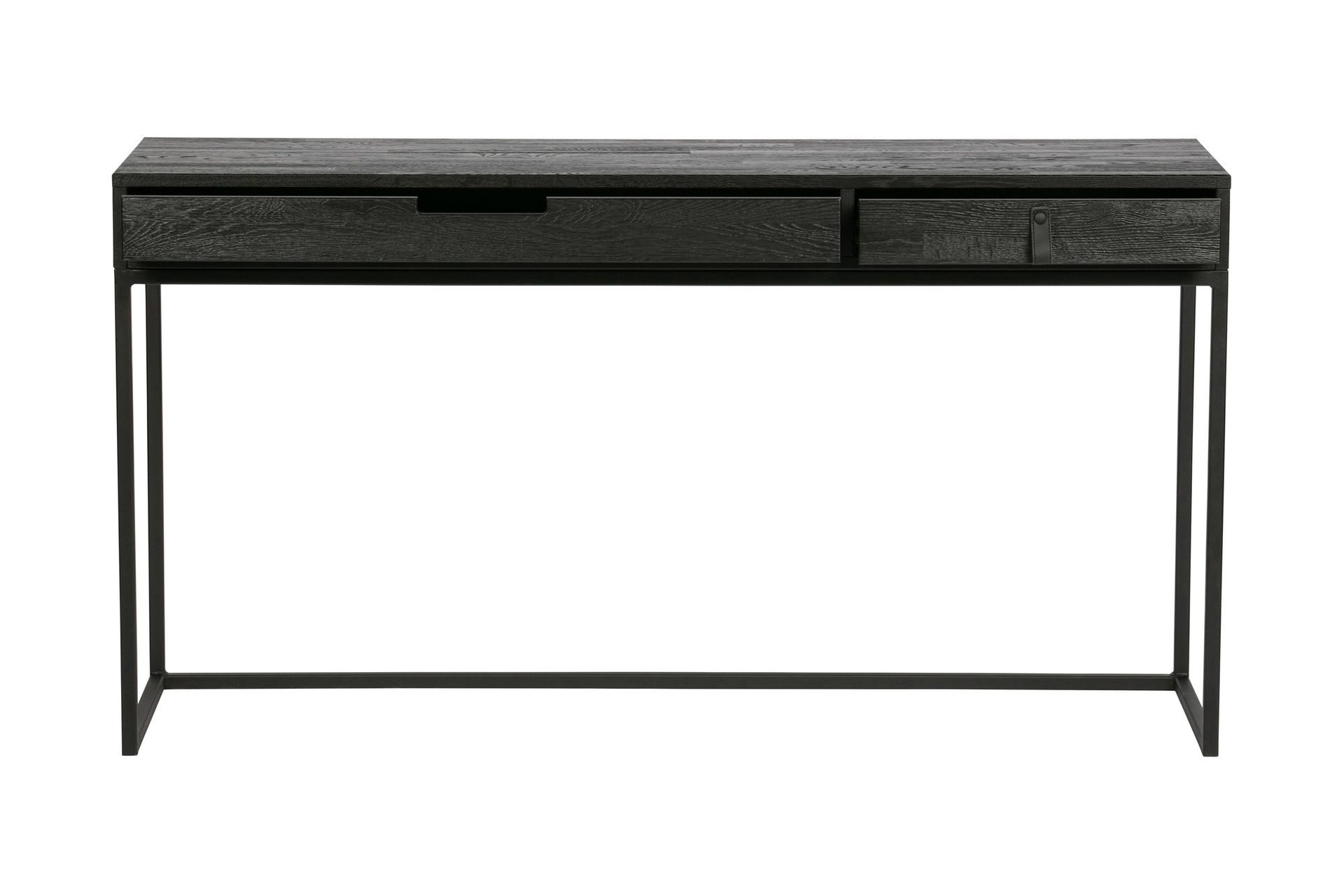 Atila Skrivbord 140 cm med F&ouml;rvaring L&aring;dor - Ek/Svart