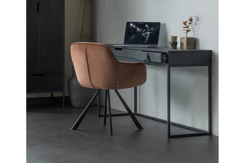 Atila Skrivbord 140 cm med Förvaring Lådor - Ek/Svart - Möbler - Hemmakontor - Skrivbord