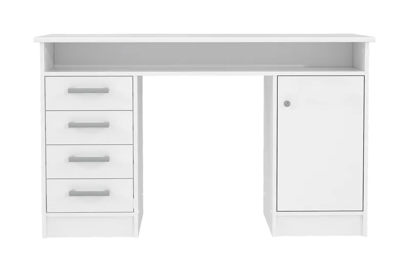 Baacwood Skrivbord 126 cm - Vit - Möbler - Hemmakontor - Skrivbord