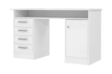 Baacwood Skrivbord 126 cm - Vit - Möbler - Hemmakontor - Skrivbord