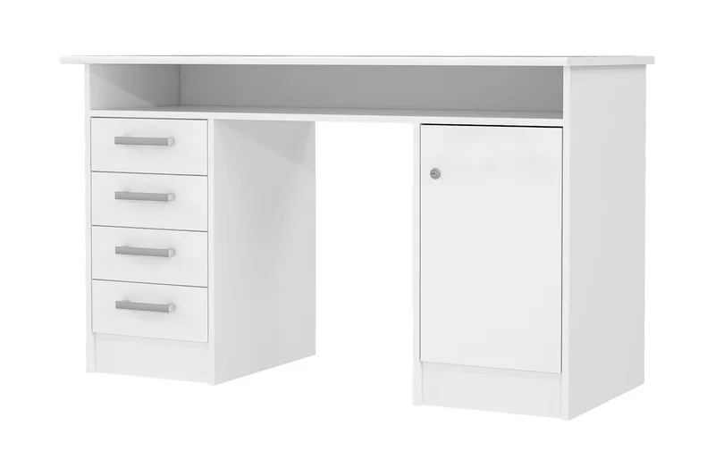 Baacwood Skrivbord 126 cm - Vit - Möbler - Hemmakontor - Skrivbord