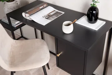 Bakal Skrivbord 95 cm med Förvaring Skåp - Svart - Möbler - Hemmakontor - Skrivbord